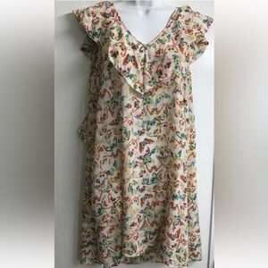 Zadig & Voltaire Reens Butterfly Print Silk Cap Sleeve Dress 🪅